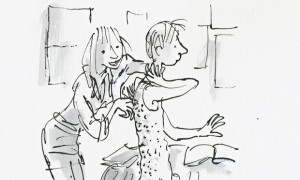 A Quentin Blake illustration for The Boy in the Dress